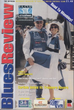 Carlisle United v Tranmere Rovers Match Programme 1997-01-14